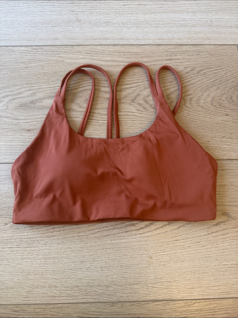 PARAGON Double-Strap Sports Bralette in Rust Brown
